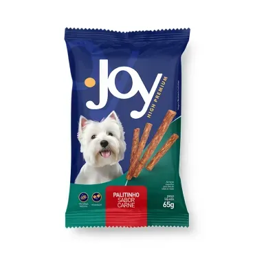 Petisco Joy Stick Palitinhos Carne para Caes 65g